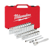 Milwaukee Hylsysarja räikällä 1/4" 50 osaa (metrit ja tuumat)