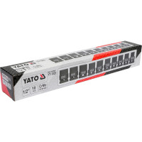 YATO Voimahylsysarja lyhyt 10-22 mm 1/2" 10 osaa