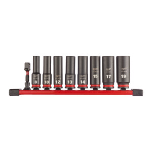 Milwaukee Voimahylsysarja 3/8" pitkä 8-19 mm 9 os