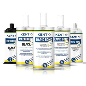 KENT Rapid Bond musta 5 min, 50 ml - 2K metakrylaattirakenneliima