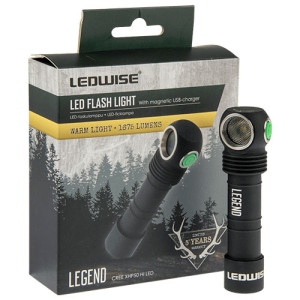 Käsivalaisin LEGEND lämmin LED ladattava