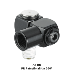 PREVOST Paineilmaliitin 360° sisäkierre G1/4F ulkokierre R1/4M